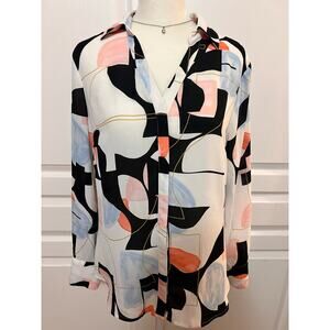 Worthington Petite Multi Colored Blouse Sz PS